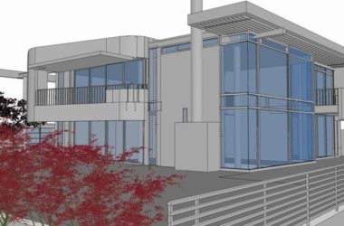 Modern Solo Beach Villa SketchUp Model-BIM WORLD