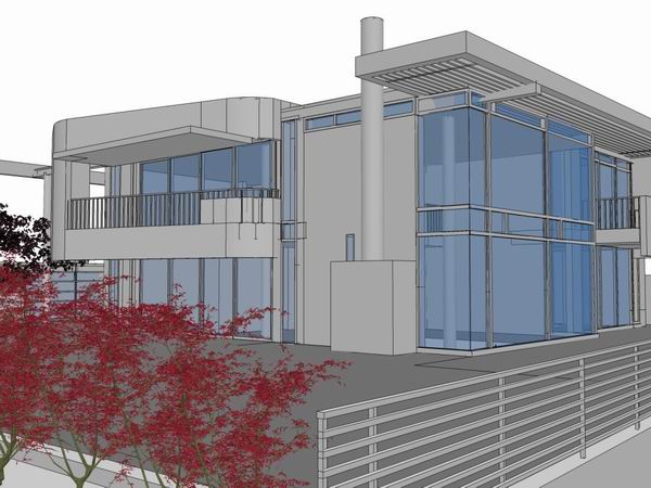 Modern Solo Beach Villa SketchUp Model