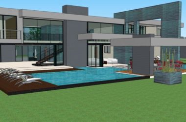 Modern Furnished Single-Family Villa Model in SketchUp-BIM WORLD