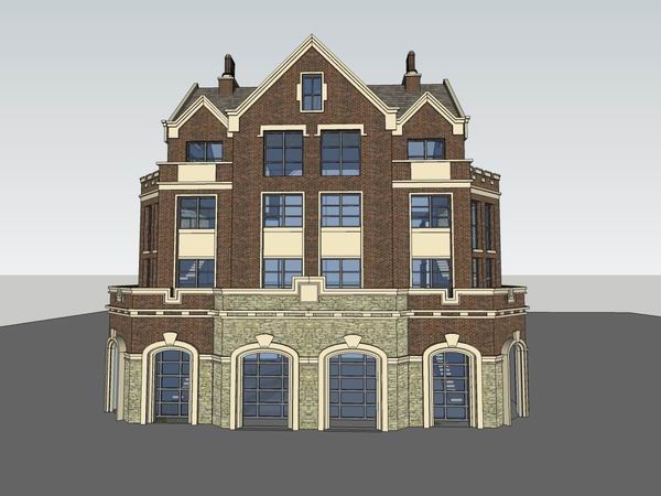 Classical Style Single-Family Villa Model in SketchUp