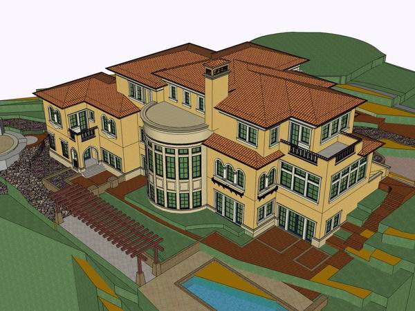 Classical Single-Family Villa Model in SketchUp