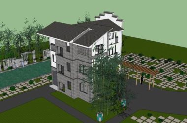Classical Multi-Story Rural Villa Model in SketchUp-BIM WORLD