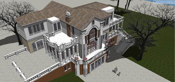 Solo Mountain Villa SketchUp Model | Classical Style Design