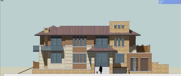Classical Single-Family Villa Model in SketchUp