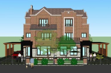 Classical Twin Villa Model in SketchUp-BIM WORLD