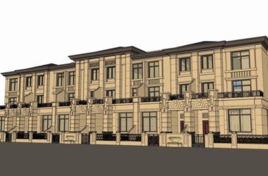 Classical Style Townhouse Villa Model in SketchUp-BIM WORLD