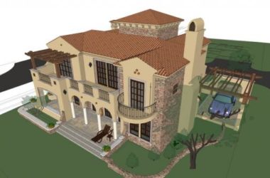 SketchUp Model of a Classical European-Style Solo Villa-BIM WORLD