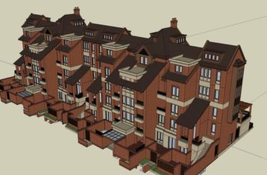 Classical Style Townhouse Villa Model in SketchUp-BIM WORLD