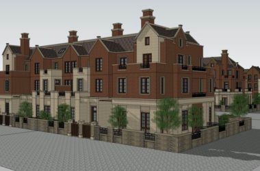 Classical Style Townhouse Villa Model in SketchUp-BIM WORLD