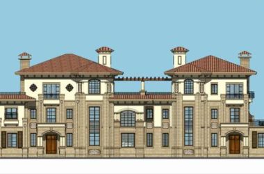 Classical Twin Villa SketchUp Model-BIM WORLD