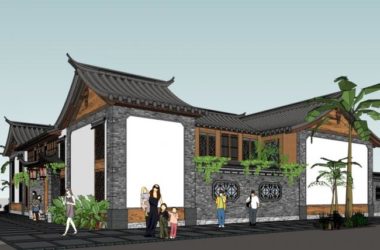 Classical Courtyard Villa Model in SketchUp-BIM WORLD