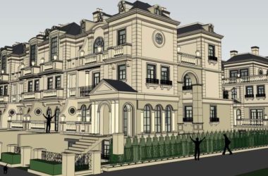 Classical Style Townhouse Villa Model in SketchUp-BIM WORLD