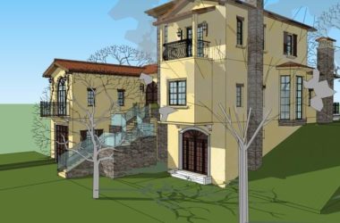 Classical Single-Family Villa Model in SketchUp-BIM WORLD