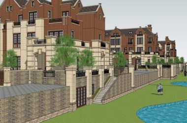 British Classical Style Row Villa SketchUp Model-BIM WORLD