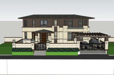 Classical Single-Family Villa Model in SketchUp-BIM WORLD
