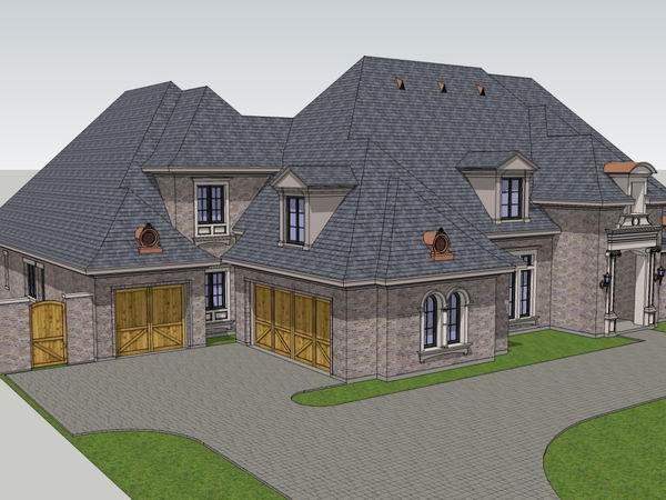 Classical Style Single-Family Villa Model in SketchUp