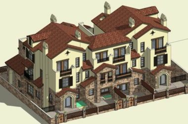 SketchUp Villa Models: Twin Villas, Garden Villas, and Classical Designs-BIM WORLD