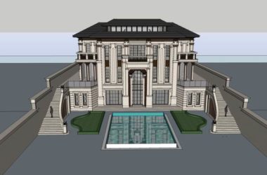Classical Style Solo Private Villa | SketchUp 3D Model-BIM WORLD