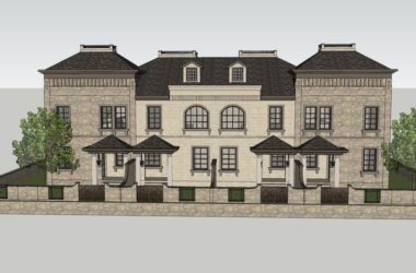 Classical Style Townhouse Villa Model in SketchUp-BIM WORLD
