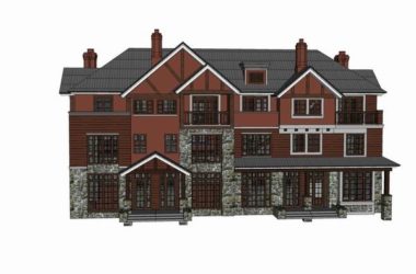 Classical Twin Villa 3D Model in SketchUp-BIM WORLD