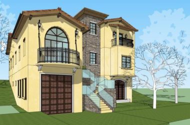 Classical Style Single-Family Villa SketchUp Model-BIM WORLD