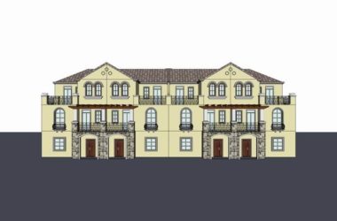Classical Style Row Villa Residence | SketchUp 3D Model-BIM WORLD