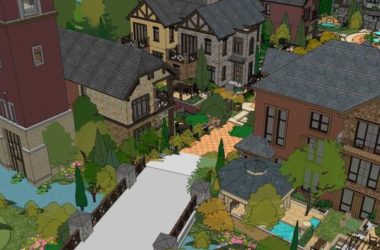 SketchUp Villa Model: Classical Town Residence Design-BIM WORLD