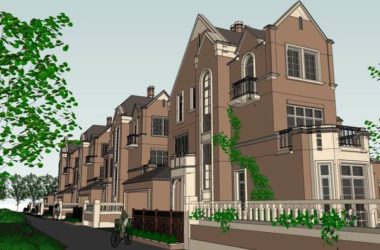 Classical Style Townhouse Villa Model in SketchUp-BIM WORLD