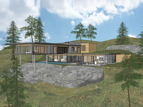Modern Solo Mountain Villa SketchUp Model