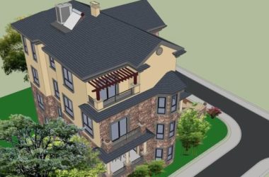 Classical Style Single Family Villa Model in SketchUp-BIM WORLD