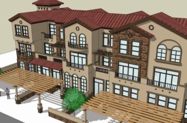 Classical Style Townhouse Villa Model in SketchUp-BIM WORLD
