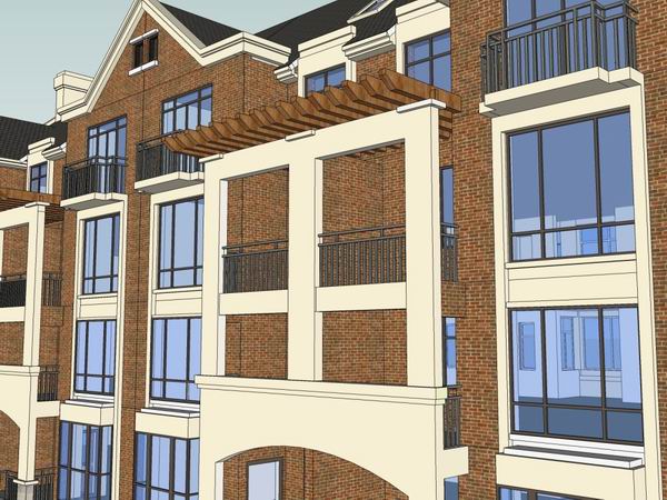 Classical Style Townhouse Villa Model in SketchUp