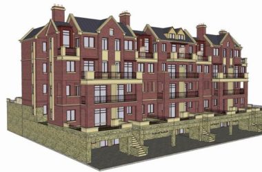 Classical Style Townhouse Villa Model in SketchUp-BIM WORLD