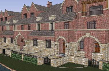 Classical Style Townhouse Villa Model in SketchUp-BIM WORLD