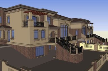 Classical Twin Villa Design in SketchUp-BIM WORLD