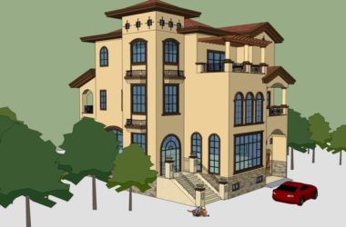 Classical Style Single-Family Villa Model in SketchUp-BIM WORLD