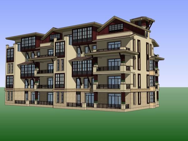 Classical Twin Villa Model in SketchUp