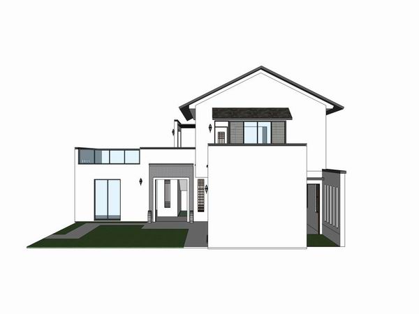 Classical Style Single-Family Villa Model in SketchUp
