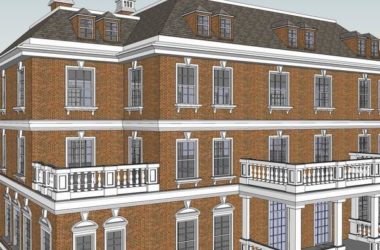 Classical Style Single-Family Villa Model in SketchUp-BIM WORLD