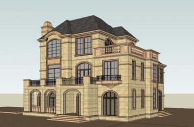 Classical Twin Villa 3D Model in SketchUp-BIM WORLD