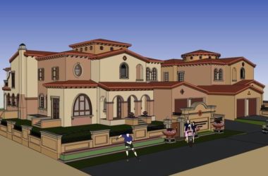 Classical Twin Villa Model in SketchUp-BIM WORLD