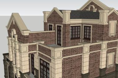 Classical Single-Family Villa Model in SketchUp-BIM WORLD