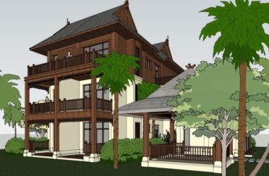 Classical Single-Family Villa Model in SketchUp-BIM WORLD