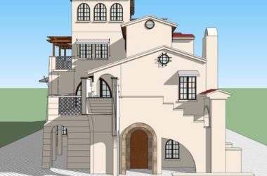 Classical Single-Family Villa Model in SketchUp-BIM WORLD