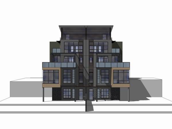 Modern Twin Villa Design in SketchUp