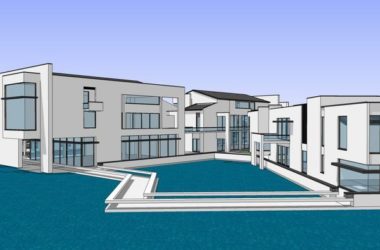 Modern Multi-Row Villa Model in SketchUp-BIM WORLD