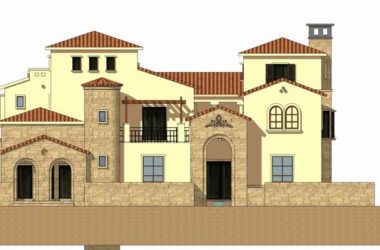 Tuscan Villa Sketchup Model | Classic Architectural Design-BIM WORLD