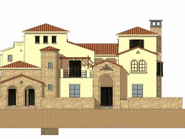 Tuscan Villa Sketchup Model | Classic Architectural Design