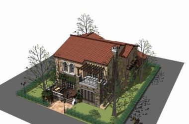 Classical Style Single-Family Villa Model in SketchUp-BIM WORLD