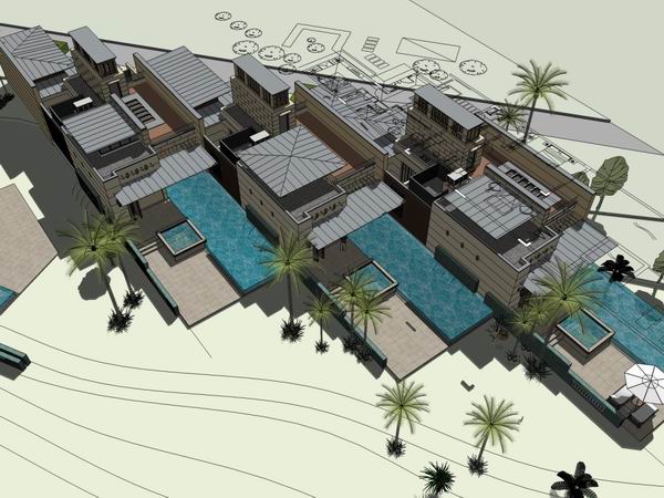 Modern Solo Villa Design in SketchUp Model
